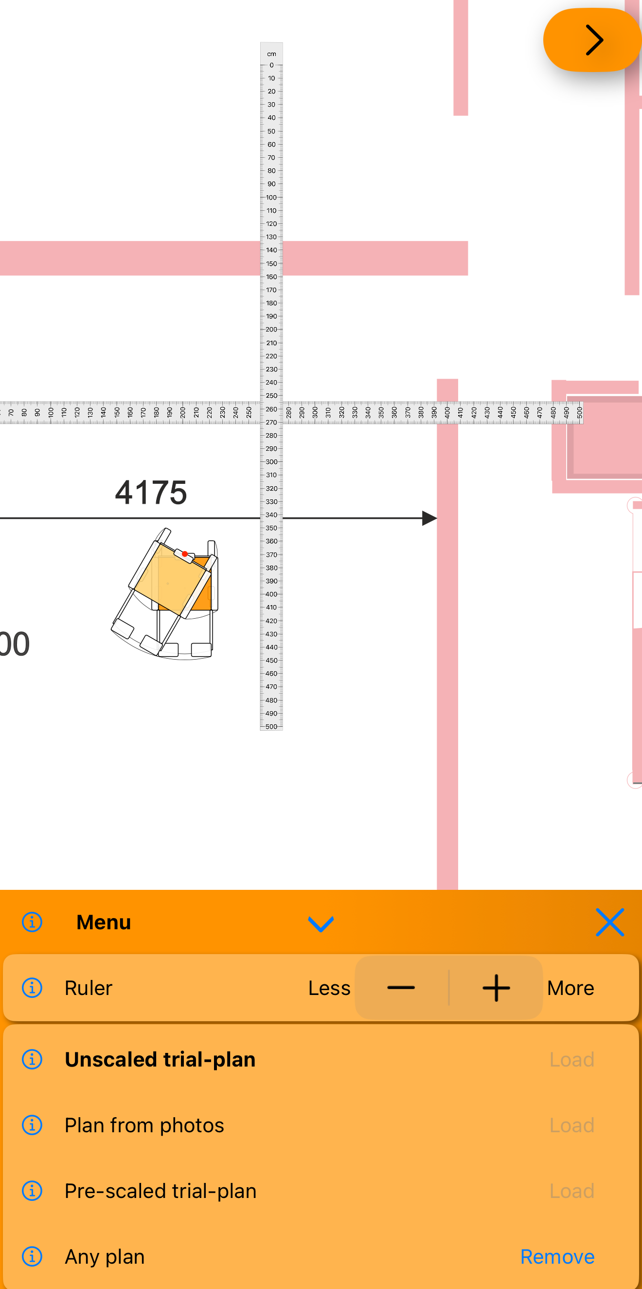 Ruler and measurement tools interface