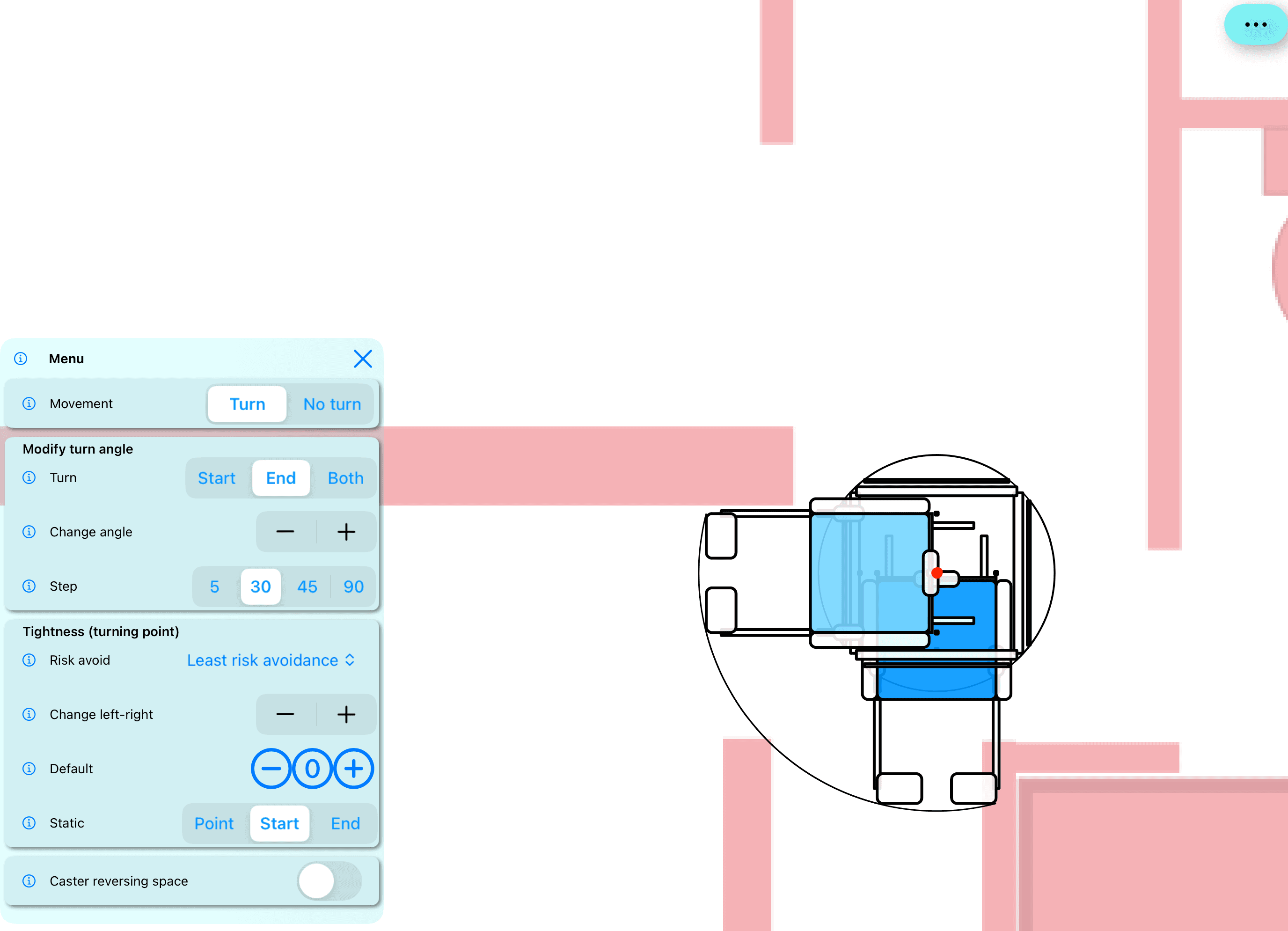 A slow turn appears to have access when a much tighter turn would not.